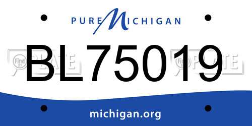 BL75019 Michigan License Plate