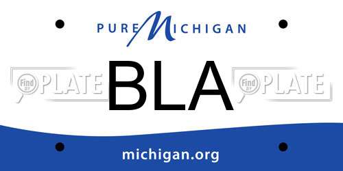 BLA Michigan License Plate