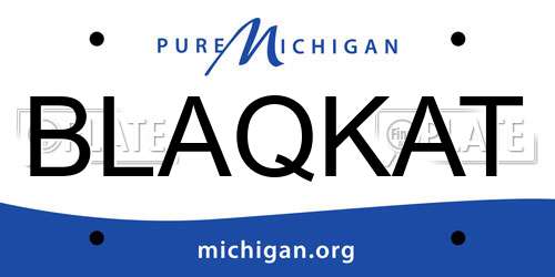 BLAQKAT Michigan License Plate