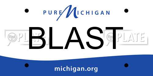 BLAST Michigan License Plate