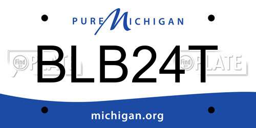 BLB24T Michigan License Plate