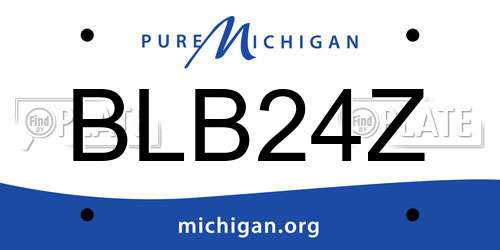 BLB24Z Michigan License Plate
