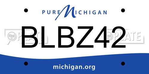 BLBZ42 Michigan License Plate