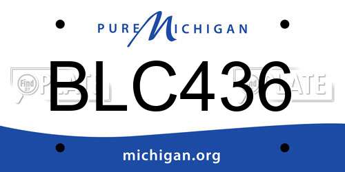BLC436 Michigan License Plate