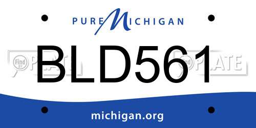 BLD561 Michigan License Plate