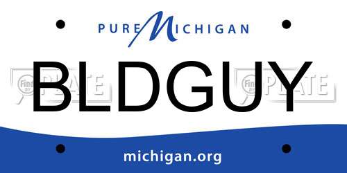BLDGUY Michigan License Plate