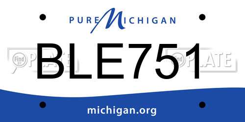 BLE751 Michigan License Plate