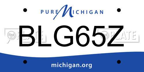 BLG65Z Michigan License Plate