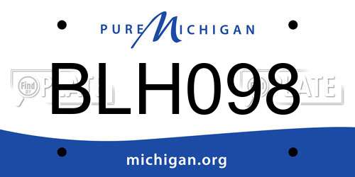 BLH098 Michigan License Plate