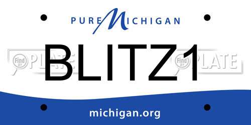 BLITZ1 Michigan License Plate