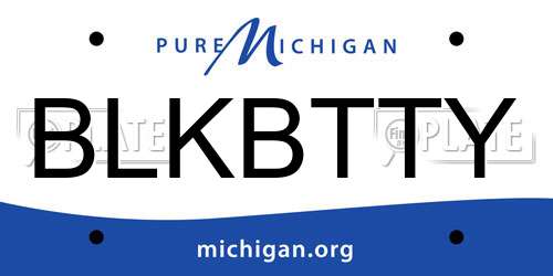 BLKBTTY Michigan License Plate