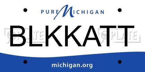 BLKKATT Michigan License Plate