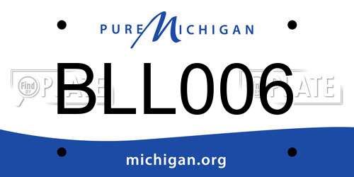 BLL006 Michigan License Plate