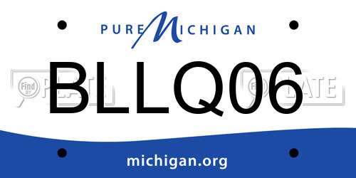 BLLQ06 Michigan License Plate