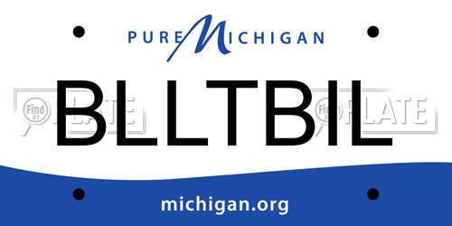 BLLTBIL Michigan License Plate