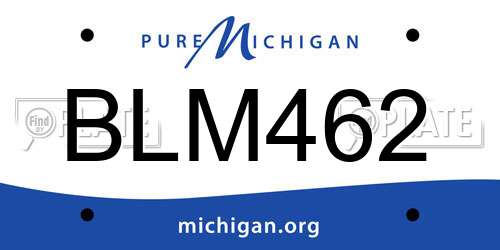 BLM462 Michigan License Plate