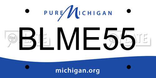BLME55 Michigan License Plate