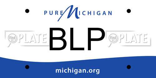 BLP Michigan License Plate