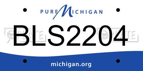 BLS2204 Michigan License Plate