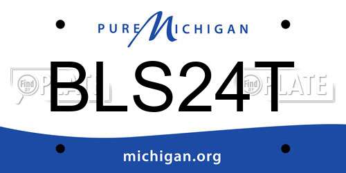 BLS24T Michigan License Plate