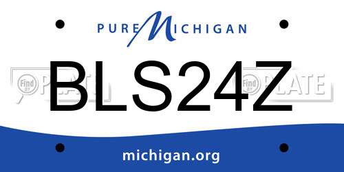 BLS24Z Michigan License Plate