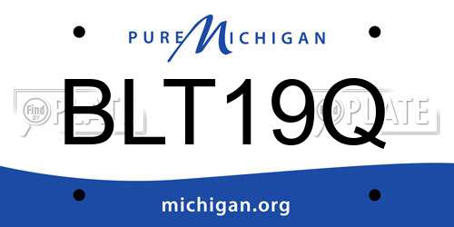 BLT19Q Michigan License Plate