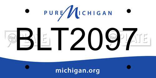 BLT2097 Michigan License Plate