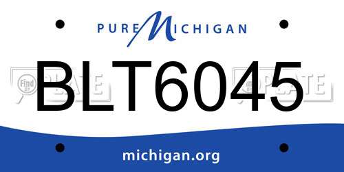 BLT6045 Michigan License Plate