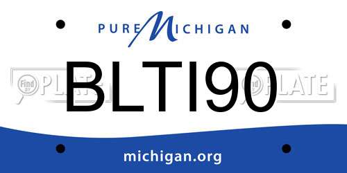 BLTI90 Michigan License Plate