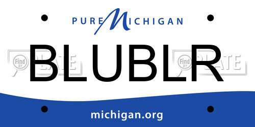 BLUBLR Michigan License Plate
