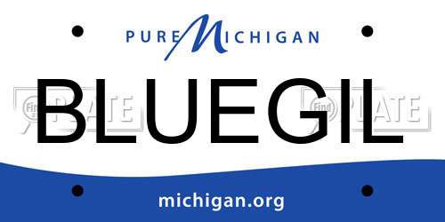 BLUEGIL Michigan License Plate