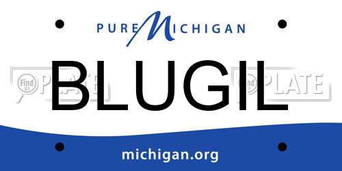 BLUGIL Michigan License Plate