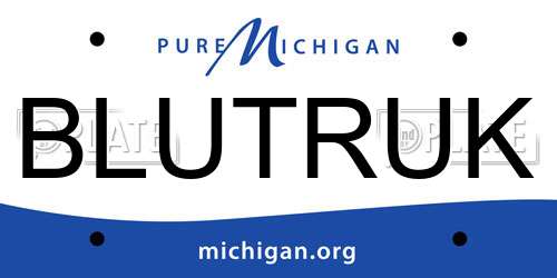 BLUTRUK Michigan License Plate