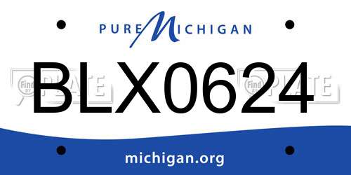 BLX0624 Michigan License Plate