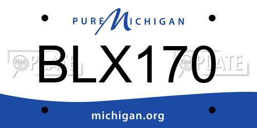 BLX170 Michigan License Plate