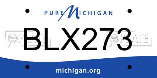 BLX273 Michigan License Plate