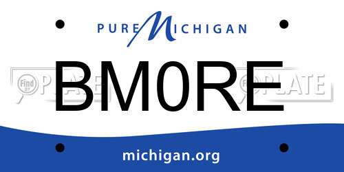 BM0RE Michigan License Plate