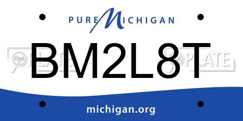 BM2L8T Michigan License Plate