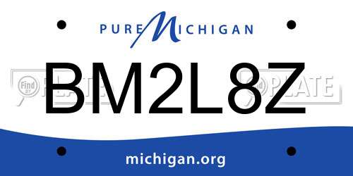 BM2L8Z Michigan License Plate
