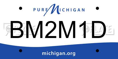 BM2M1D Michigan License Plate