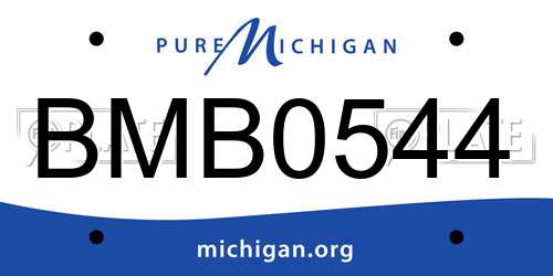 BMB0544 Michigan License Plate