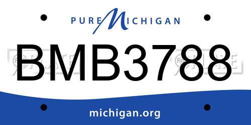 BMB3788 Michigan License Plate