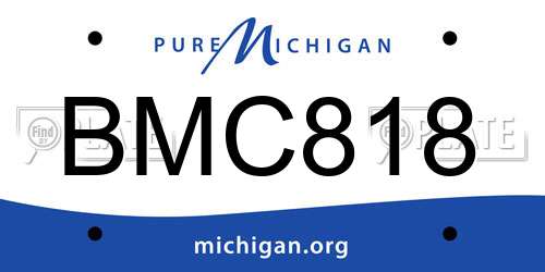 BMC818 Michigan License Plate