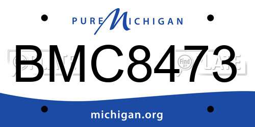 BMC8473 Michigan License Plate