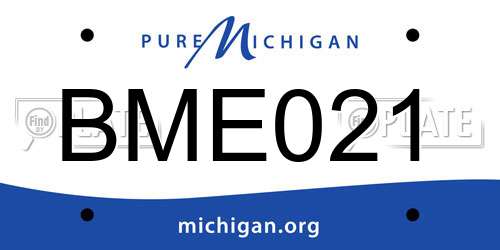 BME021 Michigan License Plate