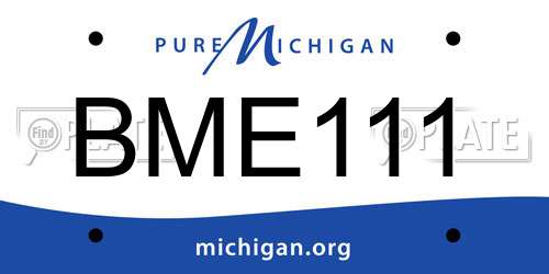 BME111 Michigan License Plate