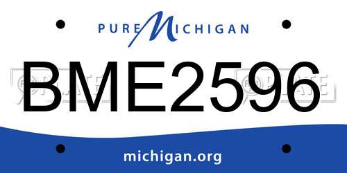 BME2596 Michigan License Plate