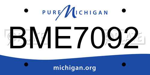 BME7092 Michigan License Plate