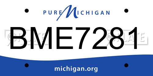BME7281 Michigan License Plate