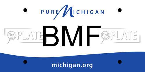BMF Michigan License Plate